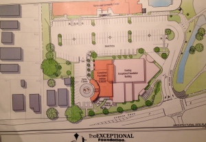 This plan shows the elimination of the Oxmoor Road entry. With only one entry, a proposed gate was removed that would have blocked park patrons from cutting through the Foundation drive or using Foundation parking spots.