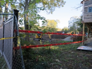 Work has started on the Exceptional Foundation expansion, but it must remain on the Foundation property until a shared-use  agreement is reached with the Homewood Park Board.